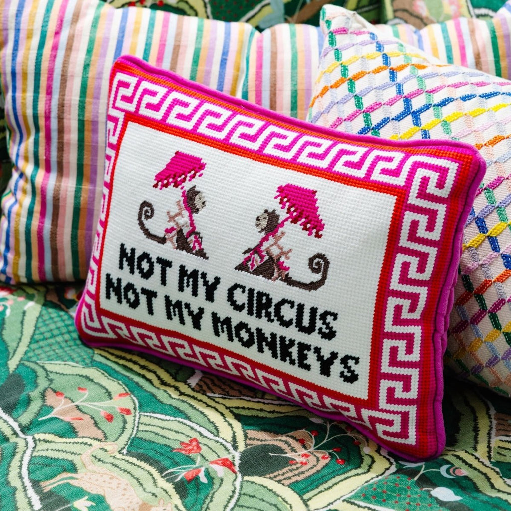 Not My Circus Needlepoint Pillow - Liza Pruitt