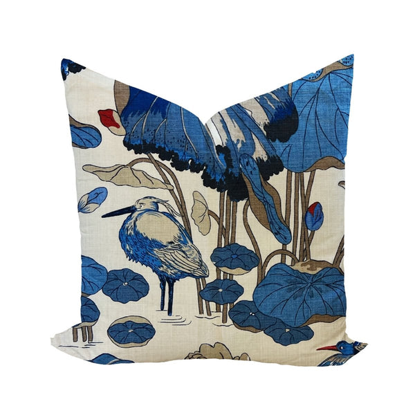 Nympheus in Indigo/Marine Pillow Cover by GP&J Baker - Liza Pruitt