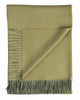 Olive Green 100% Baby Alpaca Throw Blanket - Tea Leaf - Liza Pruitt