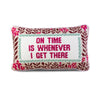 On Time Needlepoint Pillow - Liza Pruitt