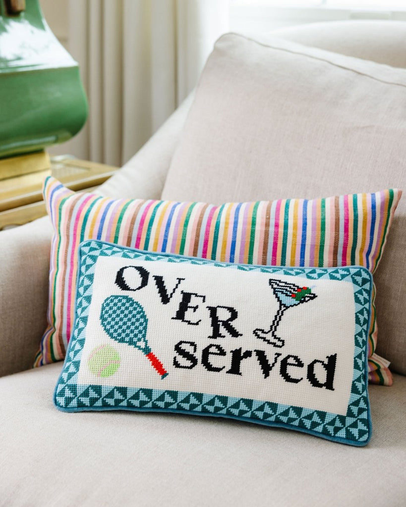Overserved Needlepoint Pillow - Liza Pruitt