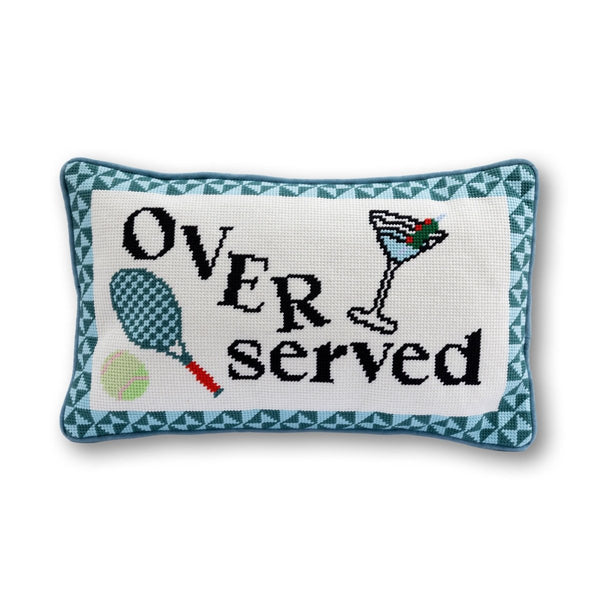 Overserved Needlepoint Pillow - Liza Pruitt
