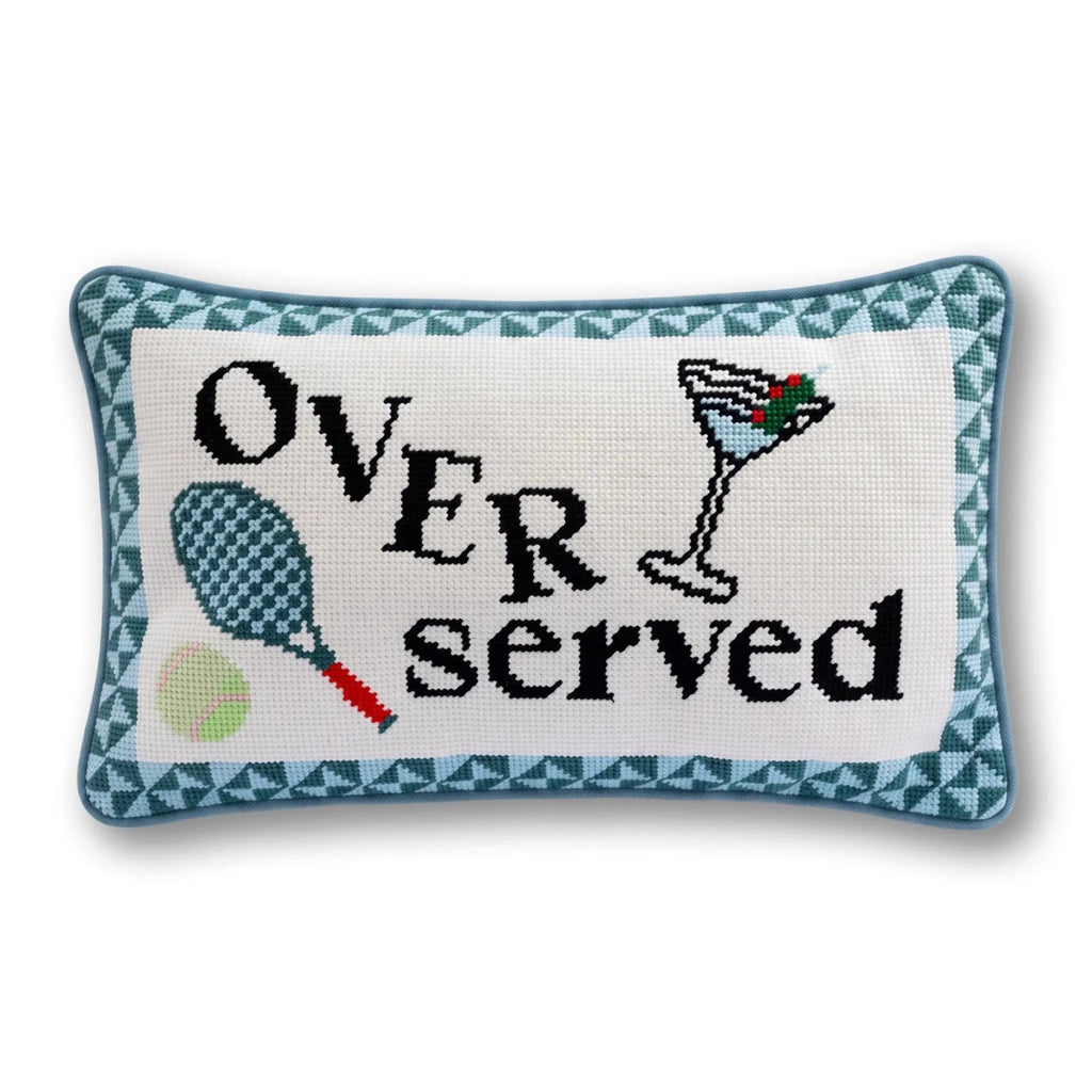 Overserved Needlepoint Pillow - Liza Pruitt