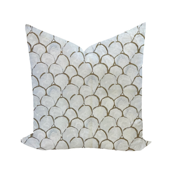 Oyster Scallop in Rex by Palm Orleans Pillow - Liza Pruitt