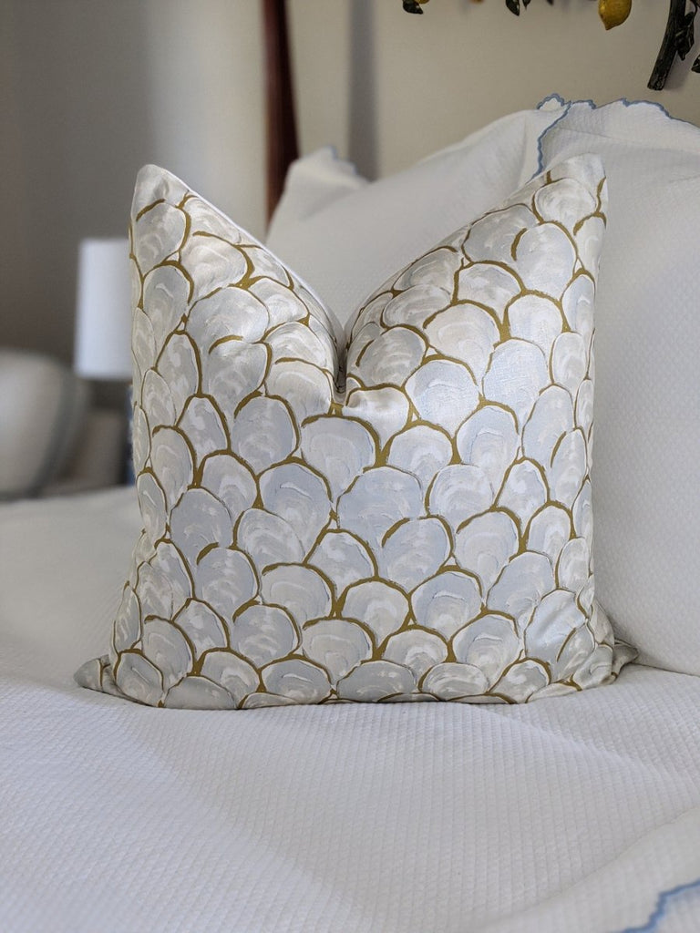 Oyster Scallop in Rex by Palm Orleans Pillow - Liza Pruitt