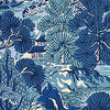 Pagoda Trees in Blues Pillow by Thibaut - Liza Pruitt