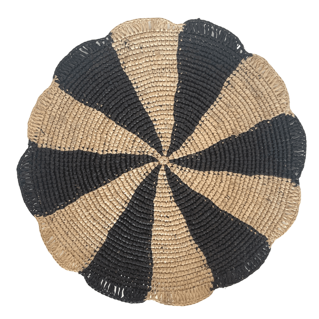 Paris Placemat, woven raffia tabletop - Liza Pruitt