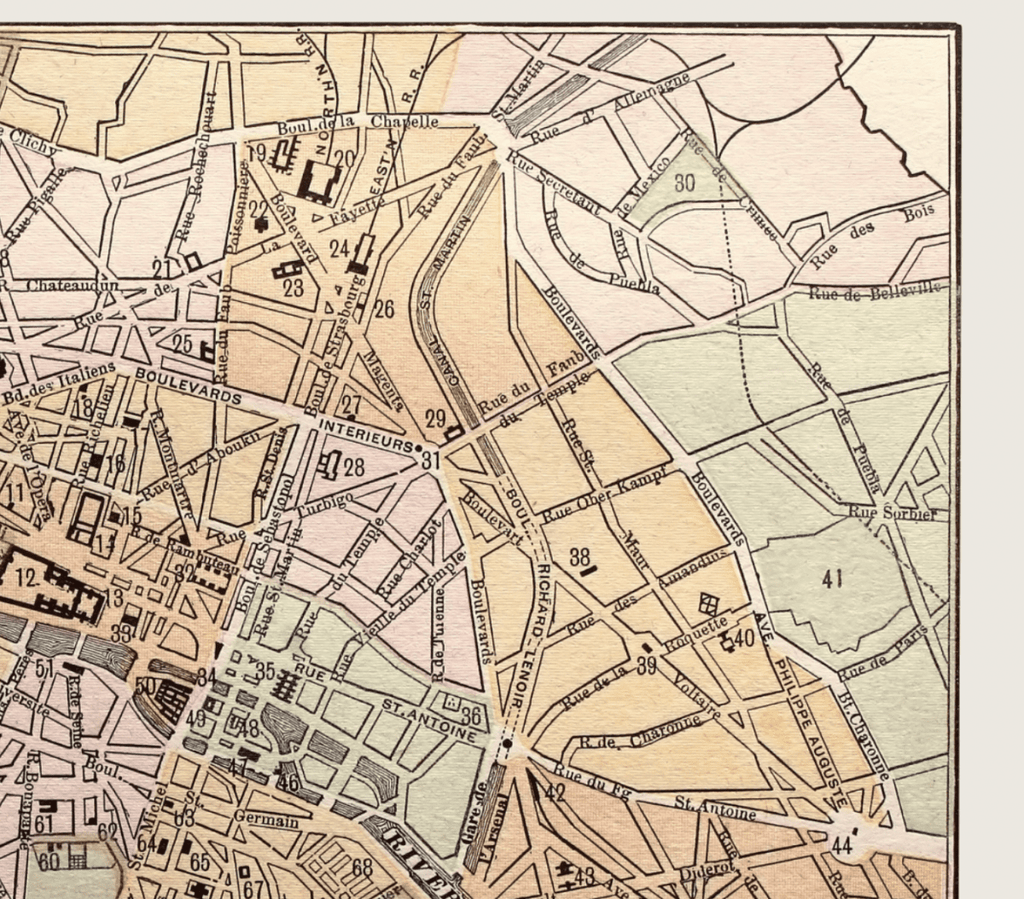 Paris Vintage Map - Liza Pruitt