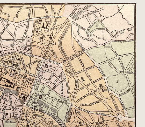 Paris Vintage Map - Liza Pruitt