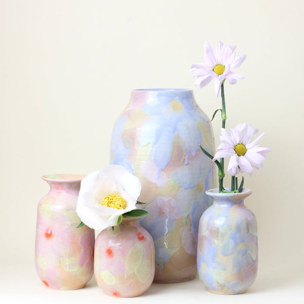 Periwinkle Blooms Vase | 10.5" h x 5.5" w - Liza Pruitt