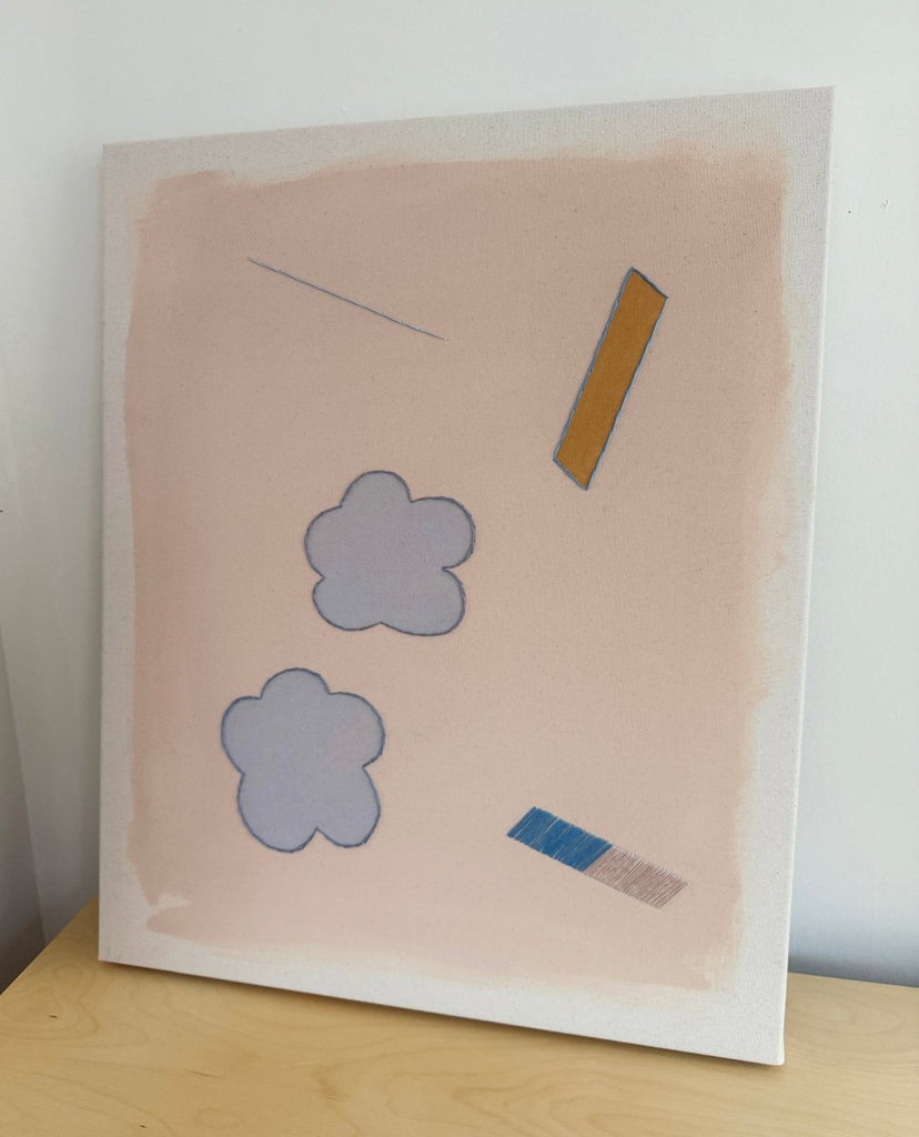 Periwinkle Garden Confetti | 30" h x 24" w - Liza Pruitt