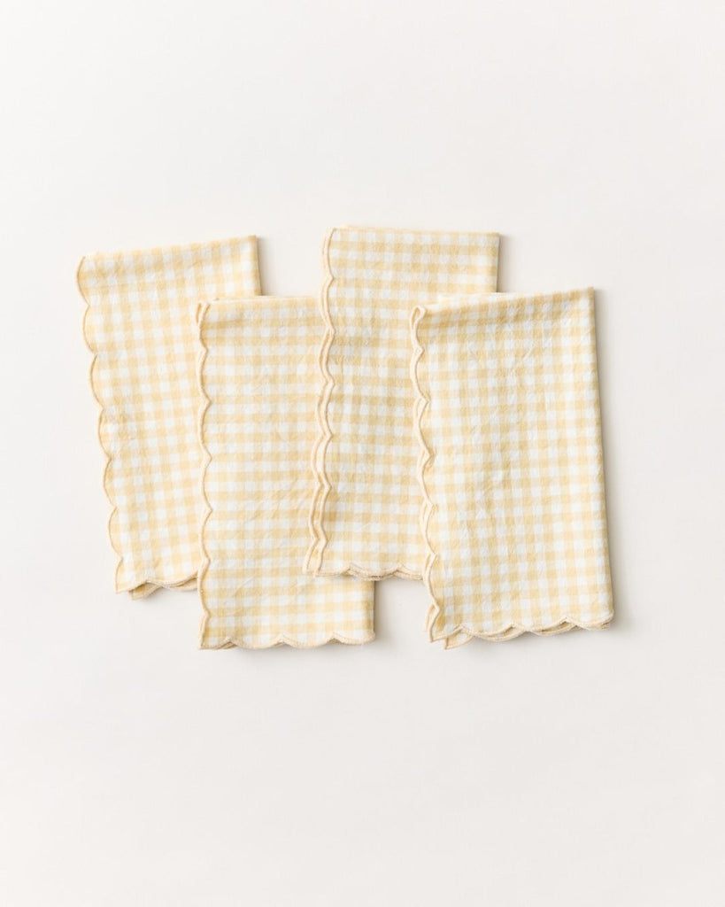 Petite Gingham Scalloped Napkins - Liza Pruitt