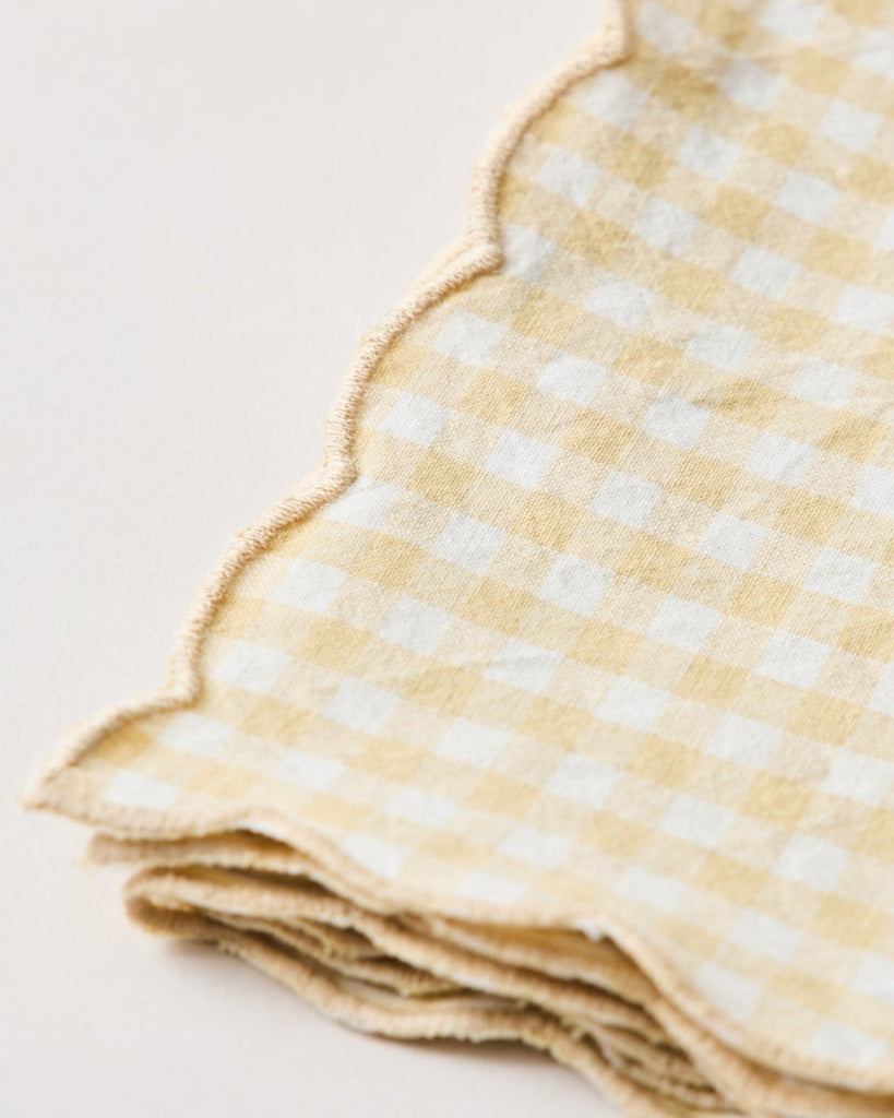 Petite Gingham Scalloped Napkins - Liza Pruitt