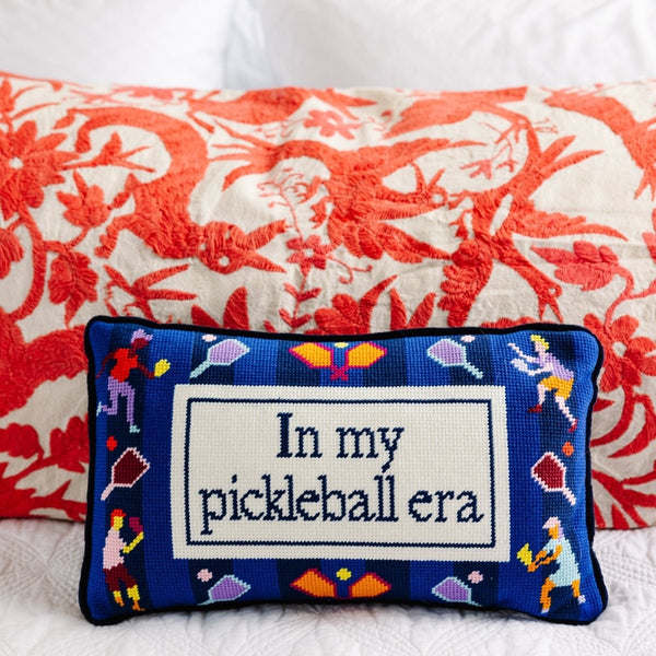 Pickleball Era Needlepoint Pillow - Liza Pruitt