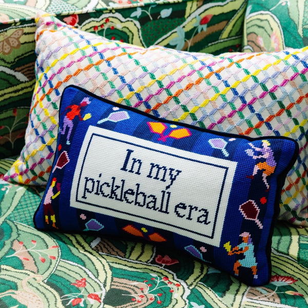 Pickleball Era Needlepoint Pillow - Liza Pruitt
