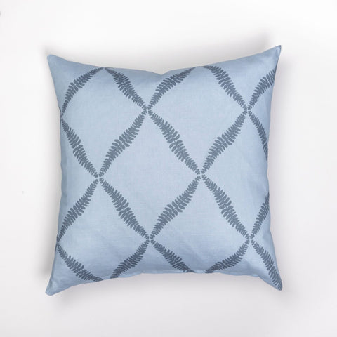 Pillow Cover - Fern Trellis, Denim - Liza Pruitt