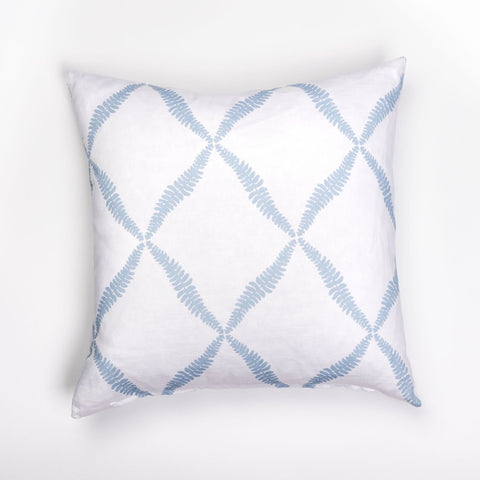 Pillow Cover - Fern Trellis, Soft Blue - Liza Pruitt