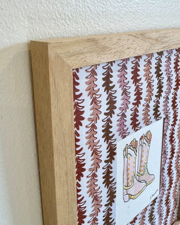 Pink Boots | 11" h x 9" w | Framed - Liza Pruitt