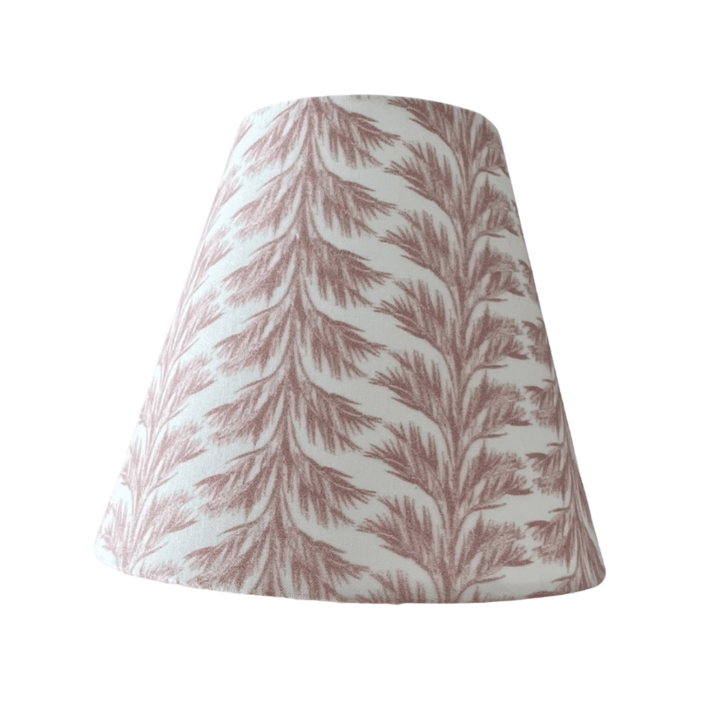 Pink Mauve Sconce Shade in Sabal Stripe - Liza Pruitt