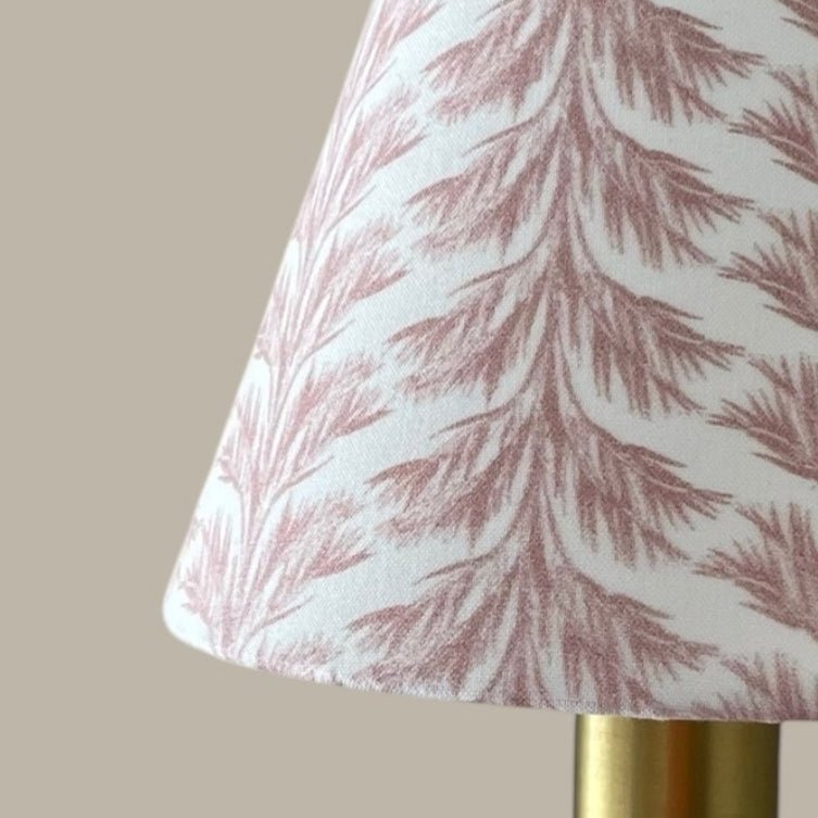 Pink Mauve Sconce Shade in Sabal Stripe - Liza Pruitt