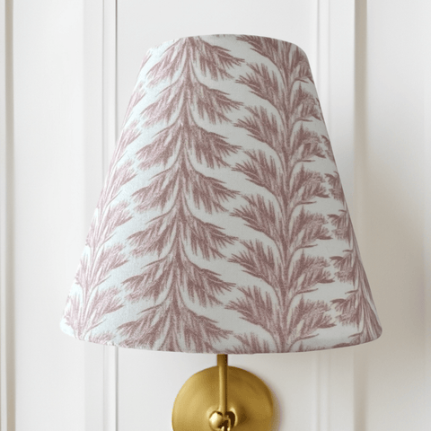 Pink Mauve Sconce Shade in Sabal Stripe - Liza Pruitt