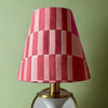 Pink Sconce Shade in Block Print - Liza Pruitt