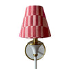 Pink Sconce Shade in Block Print - Liza Pruitt