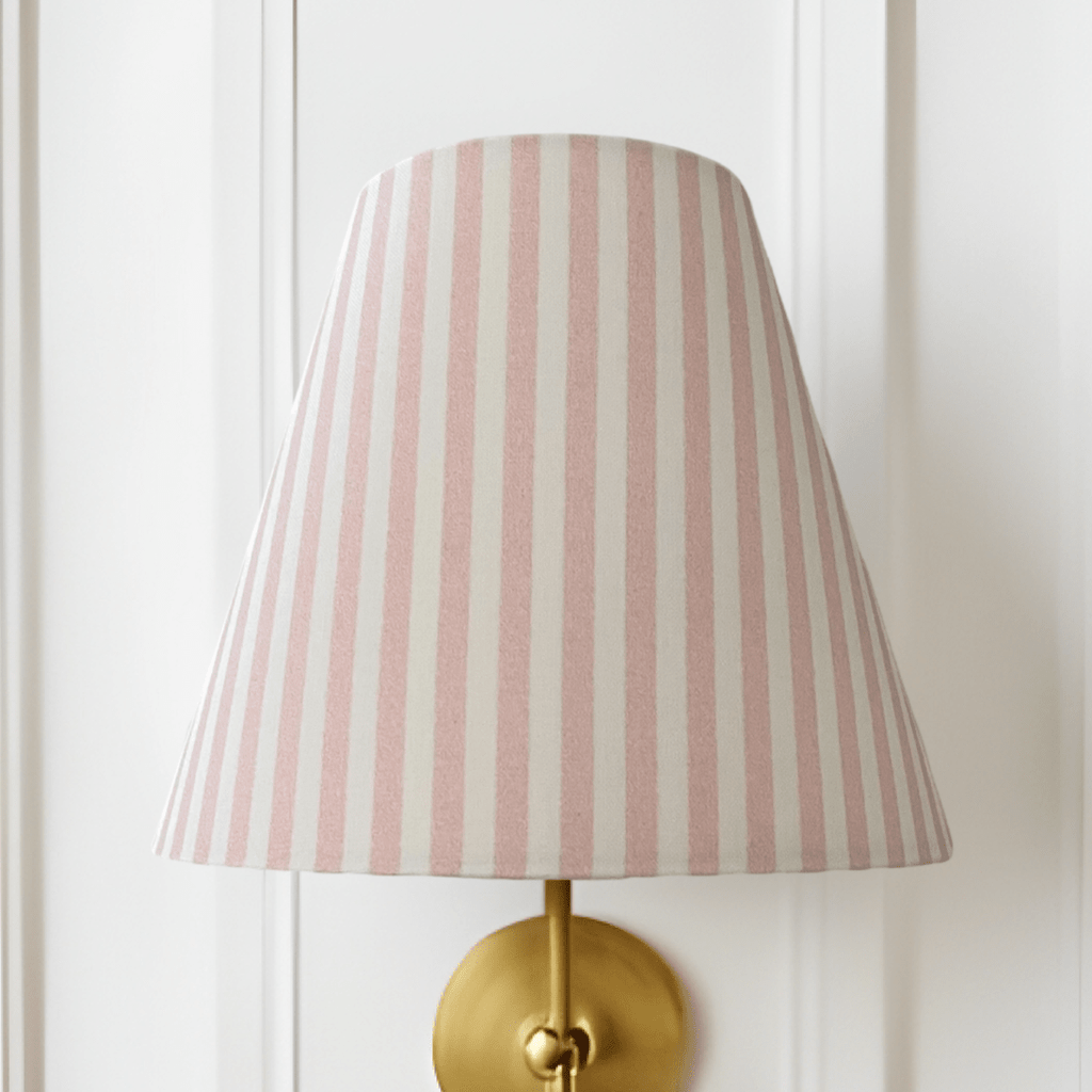 Pink Striped Sconce Shade - Liza Pruitt