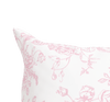 Pink Toile Floral Pillow in Rosecrest - Liza Pruitt