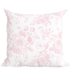 Pink Toile Floral Pillow in Rosecrest - Liza Pruitt