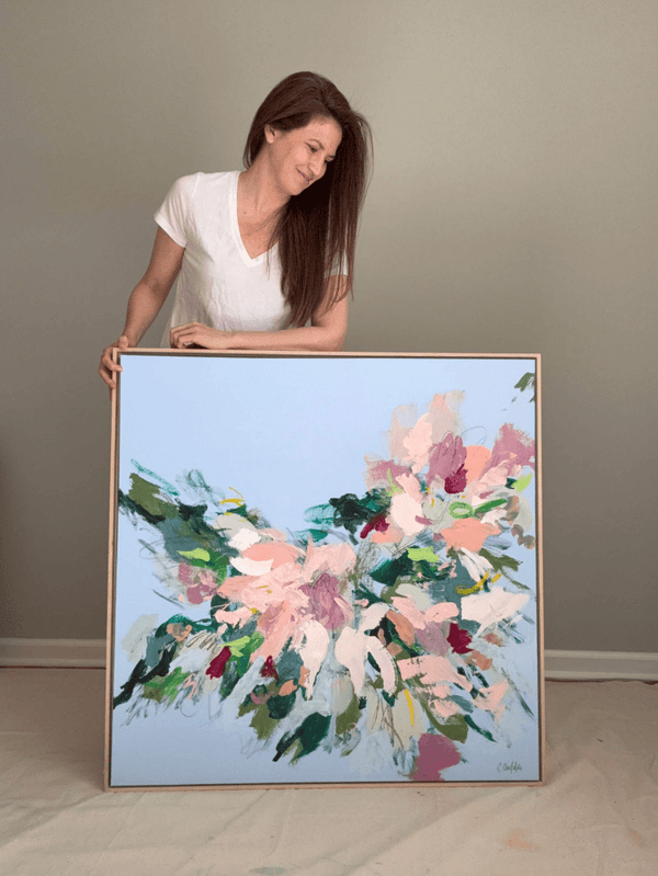 Pink Tulip Field | 36" h x 36" w | Framed - Liza Pruitt