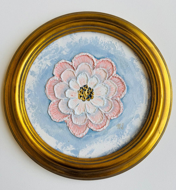 Pink & White Bloom | 10.5" h x 10.5" w | Framed - Liza Pruitt