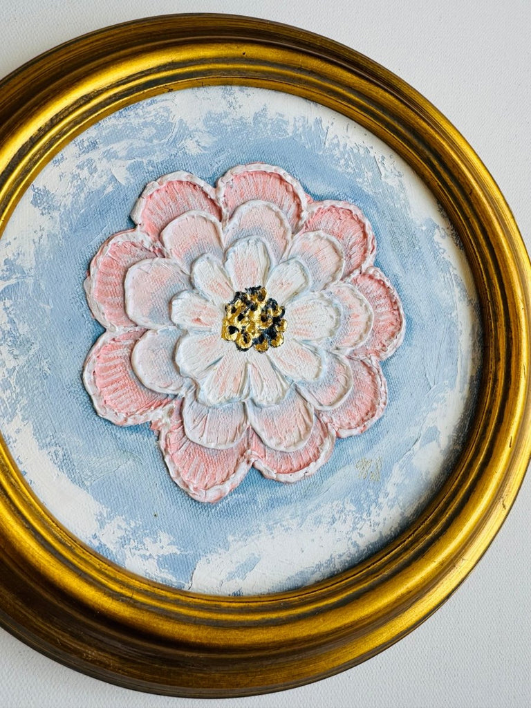 Pink & White Bloom | 10.5" h x 10.5" w | Framed - Liza Pruitt