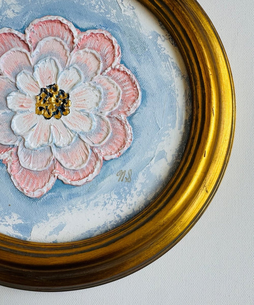 Pink & White Bloom | 10.5" h x 10.5" w | Framed - Liza Pruitt