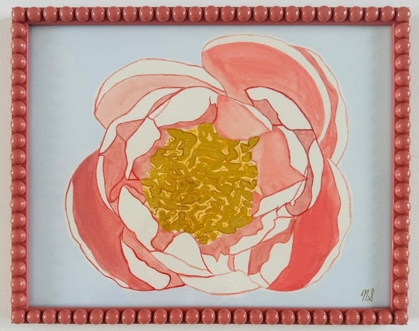 Pink & White Peony | 11" h x 15" w | Framed - Liza Pruitt