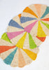 Pinwheel multicolor Placemat, raffia tabletop - Liza Pruitt