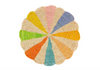 Pinwheel multicolor Placemat, raffia tabletop - Liza Pruitt