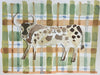 Plaid Bull | 9" h x 12" w | Original - Liza Pruitt