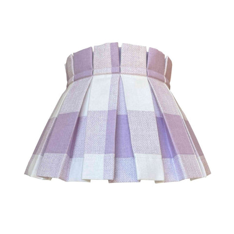 PLAID CLASSIC BOX PLEAT LAMPSHADE | PURPLE - Liza Pruitt