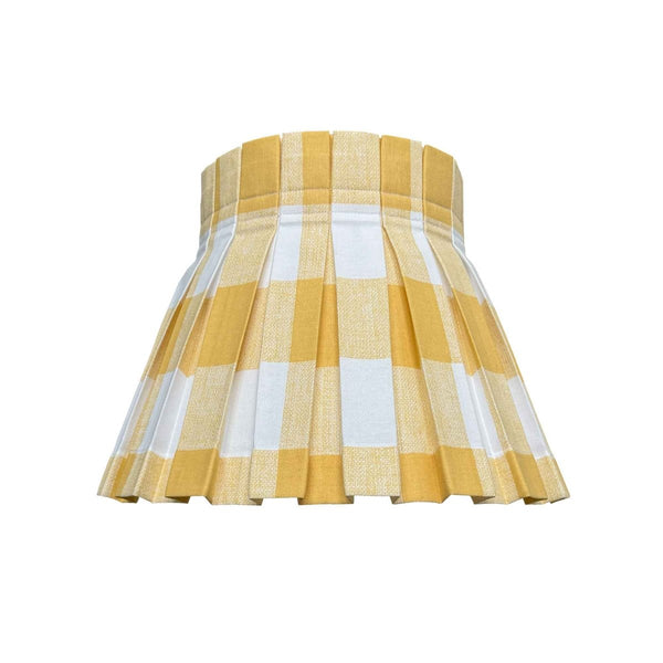 PLAID CLASSIC BOX PLEAT LAMPSHADE | YELLOW - Liza Pruitt
