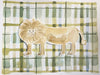 Plaid Lion | 9" h x 12" w | Original - Liza Pruitt