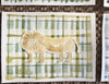 Plaid Lion | 9" h x 12" w | Original - Liza Pruitt