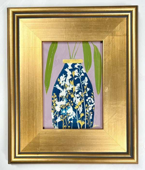 Planter on Lavender | 12" h x 10" w | Framed - Liza Pruitt