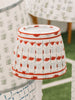 Pleated Block Print Lampshade Cover for Cordless Lamps - Claire Poppy - Liza Pruitt