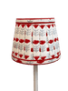 Pleated Block Print Lampshade Cover for Cordless Lamps - Claire Poppy - Liza Pruitt
