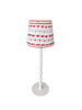 Pleated Block Print Lampshade Cover for Cordless Lamps - Claire Poppy - Liza Pruitt