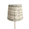 Pleated Block Print Lampshade Cover for Cordless Lamps - Claire Serene - Liza Pruitt