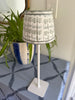 Pleated Block Print Lampshade Cover for Cordless Lamps - Claire Serene - Liza Pruitt