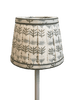 Pleated Block Print Lampshade Cover for Cordless Lamps - Claire Serene - Liza Pruitt
