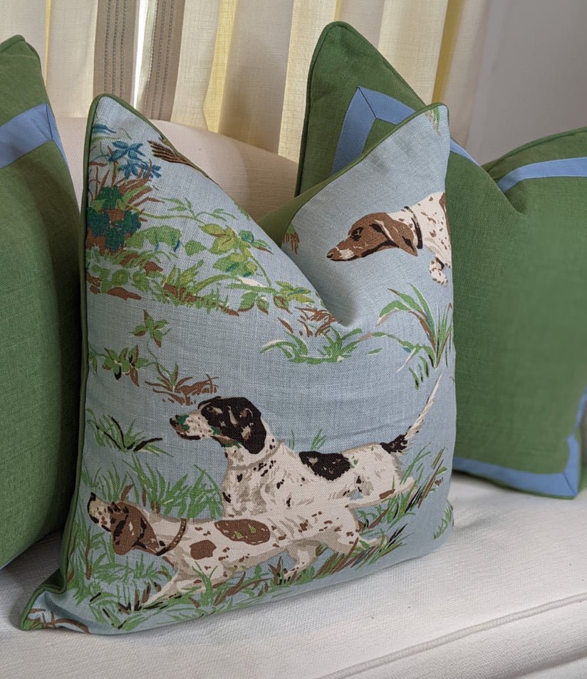 Pointers in Sky Blue by Schumacher - Liza Pruitt